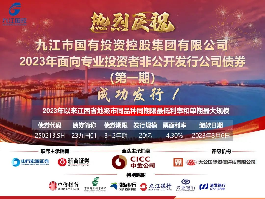 喜報頻傳！市國控集團成功發(fā)行20億元非公開發(fā)行公司債券